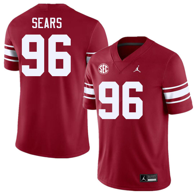 Men #96 Davon Sears Oklahoma Sooners 2024 SEC Conference College Football Jerseys-Throwback